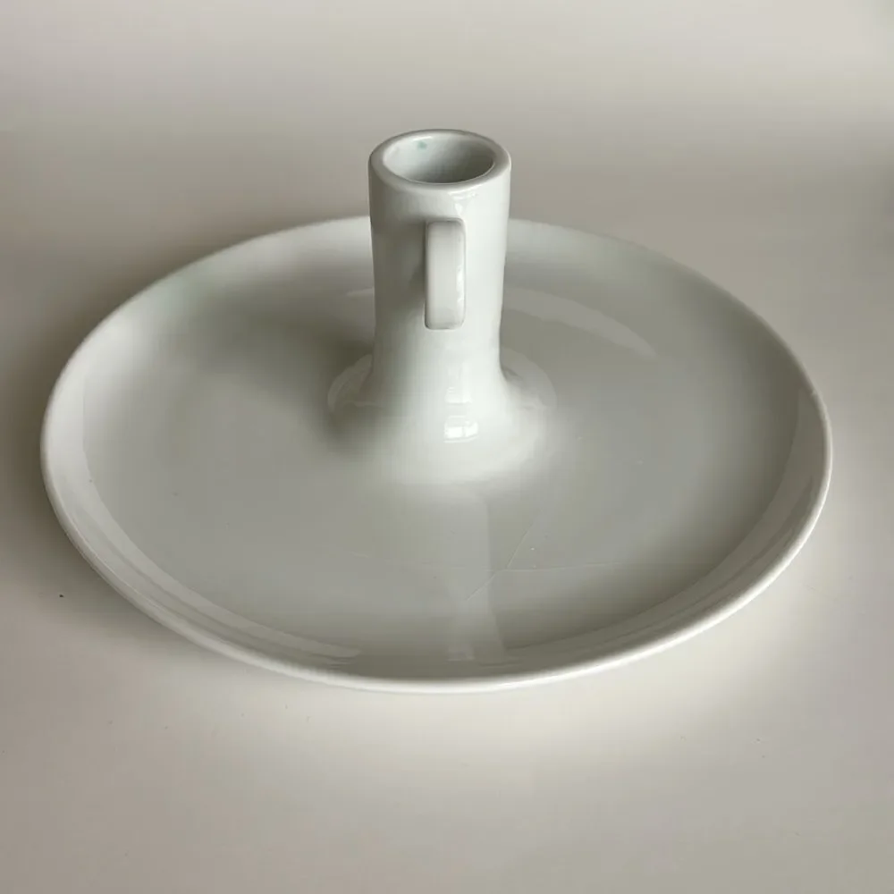 IKEA White Ceramic Taper Candleholder